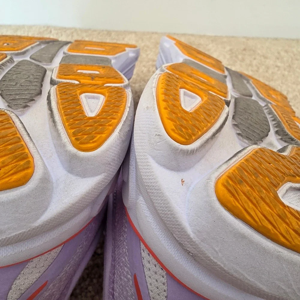 HOKA Bondi 9 Womens Running Shoes Purple Lavender Orange 1162012 AGH Size 9B